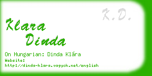 klara dinda business card